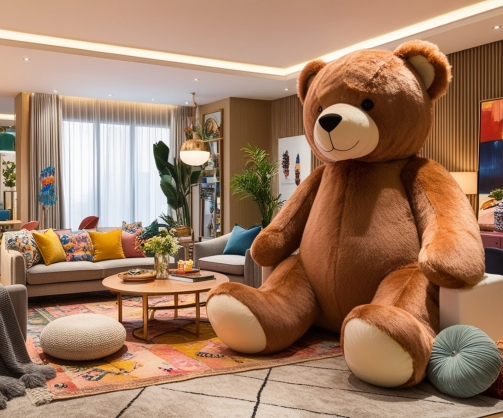 Ideas creativas de decoración con un gran oso de peluche